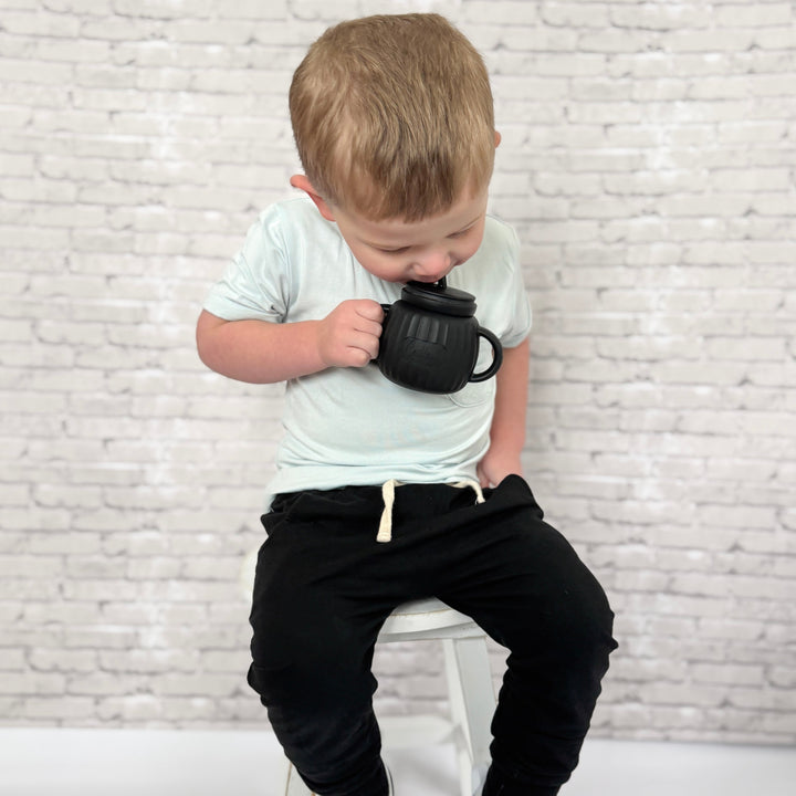 Non-Toxic Silicone Toddler Sippy Cup with Handles, 7 oz.