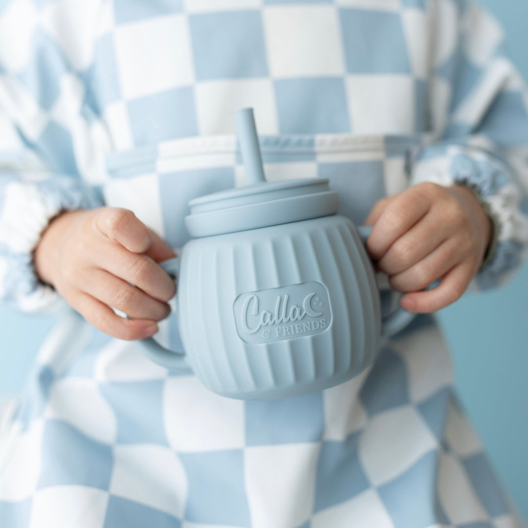 Non-Toxic Silicone Toddler Sippy Cup with Handles, 7 oz.
