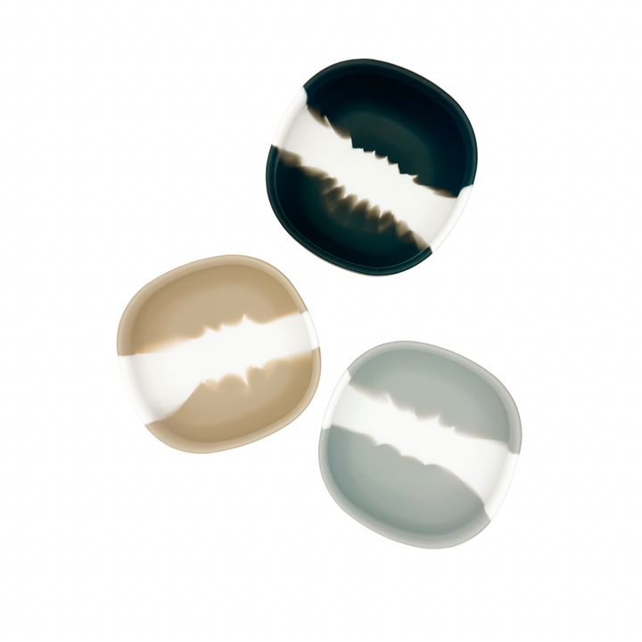 Non-Toxic Silicone Square Suction Baby Bowl, Dip-Dye