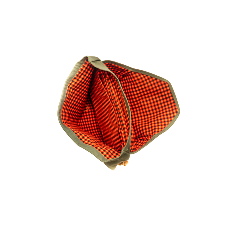 Handcrafted Leather &amp; Canvas Daypack, Maasai Lined