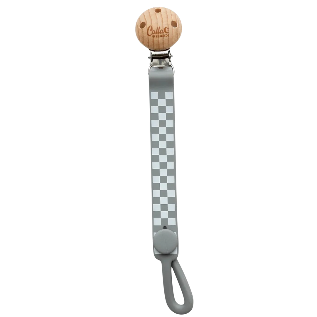 Checkered Silicone Baby Clip