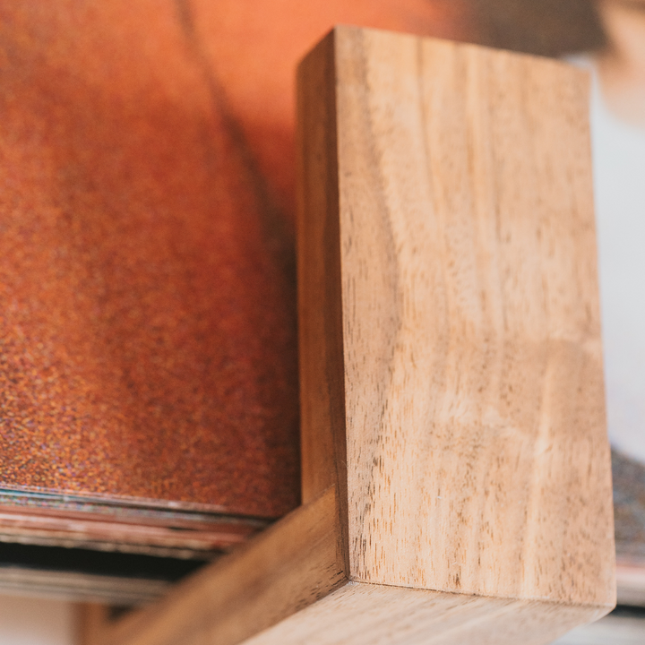 Handcrafted Hardwood Vinyl Record Wall Shelf, 2 Ct.
