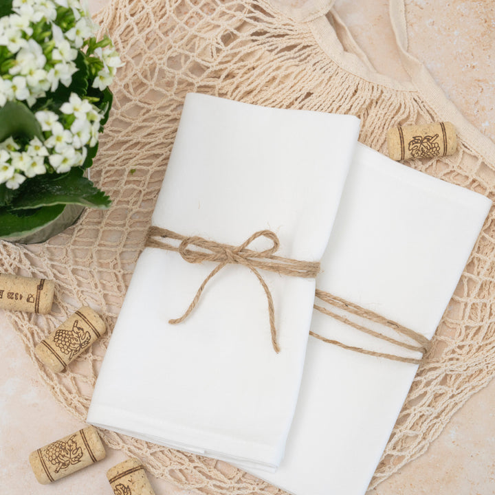 Organic Cotton Flour Sack Table Napkins, 18", 12 Ct.