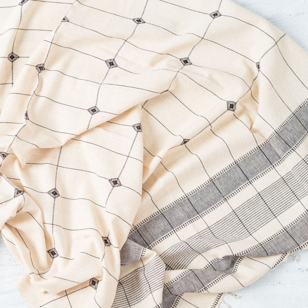 Organic Handwoven Cotton King Bedspread, 98" x 98"