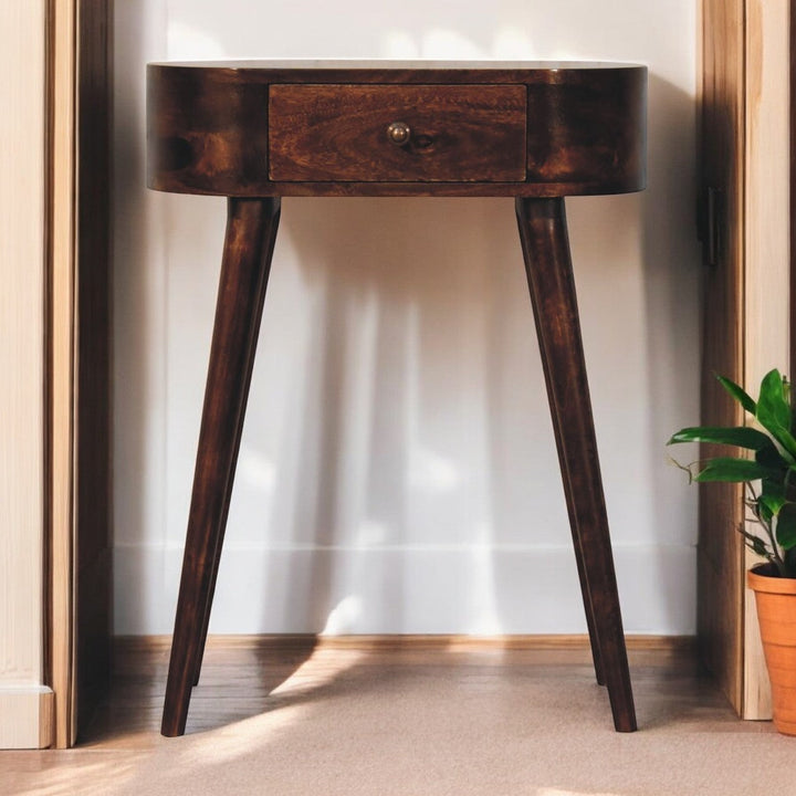 Biodegradable Mango Wood Console, Walnut