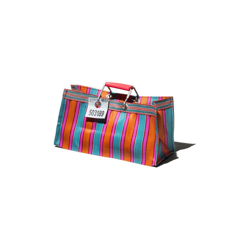 Recycled Plastic Hand-Woven Wide Tote Bag