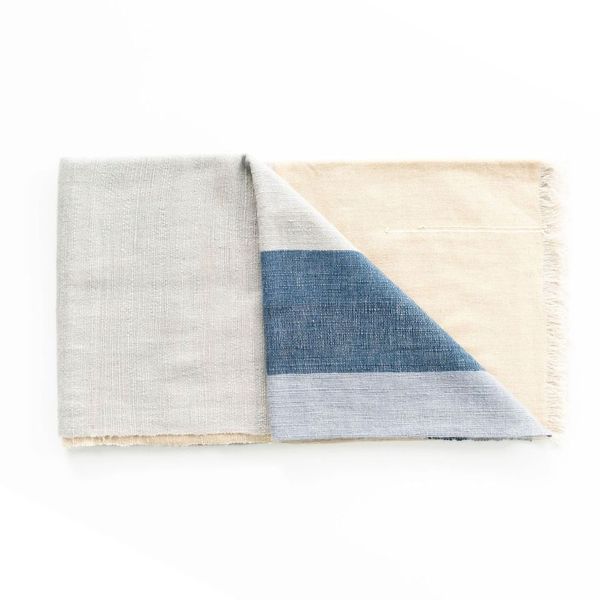 Handcrafted Merino Color Block Throw, 79" x 39"