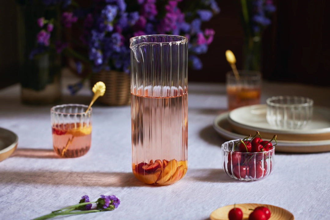 Handcrafted Mouth-Blown Glass Pitcher Serveware