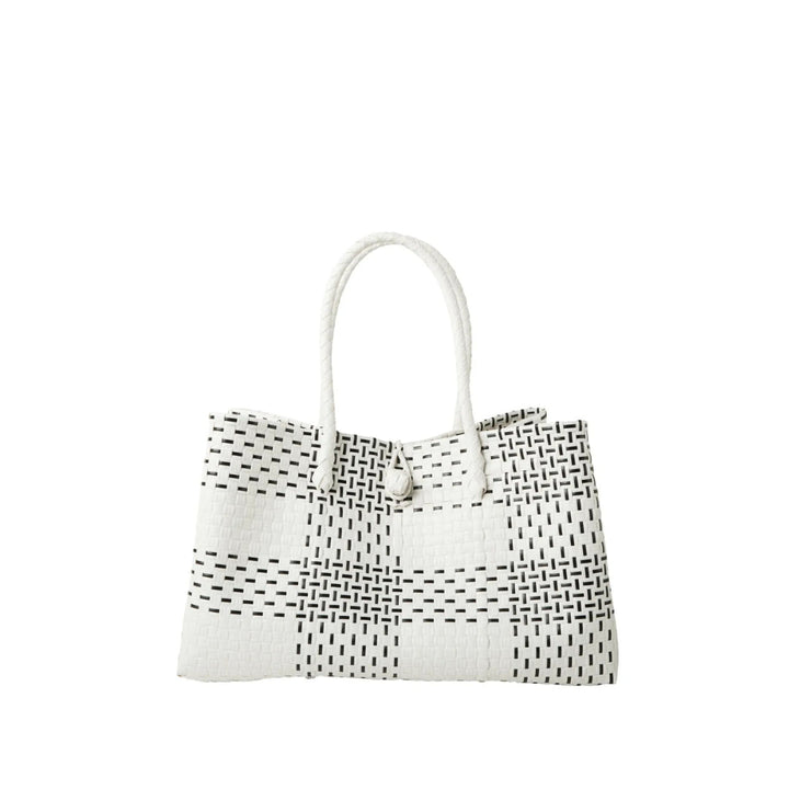 Handwoven Recycled Plastic Tote Bag, 15"