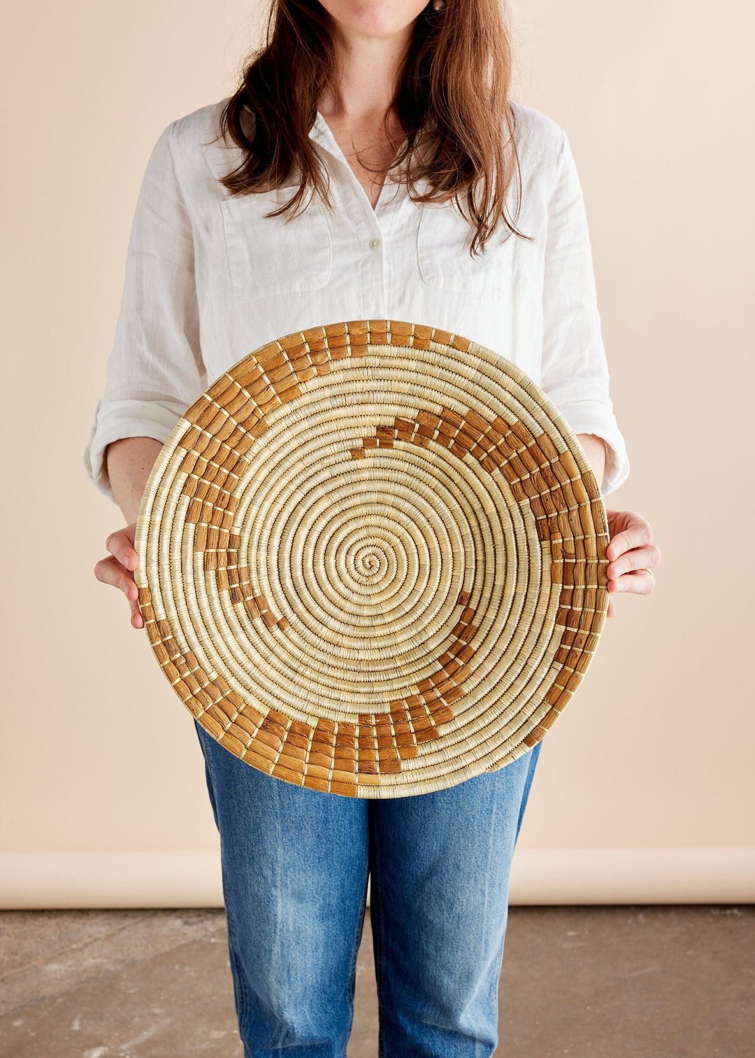 Upcycled Banana Bark Handwoven Wall Basket