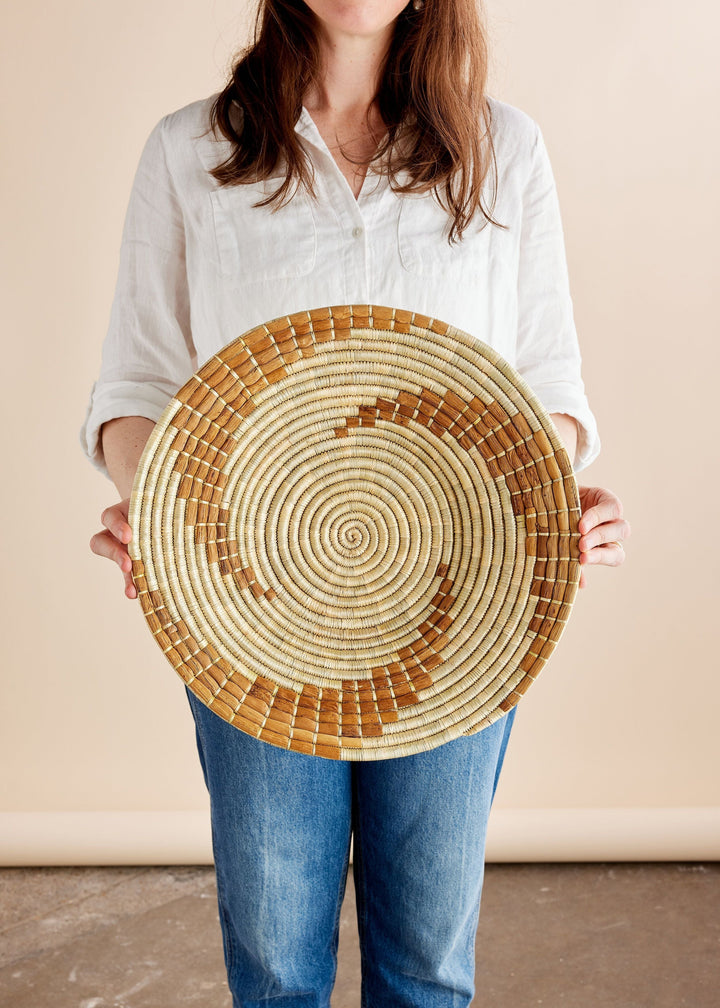 Upcycled Banana Bark Handwoven Wall Basket