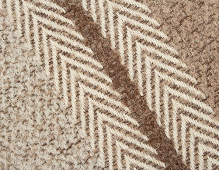 Handwoven Alpaca Boucle Throw Pillow Cover, Brown