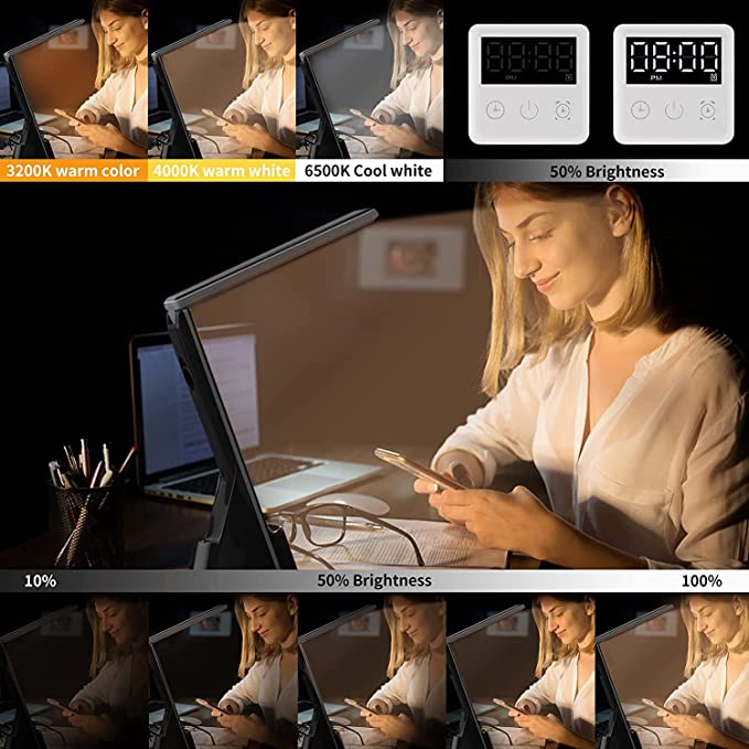 Smart LED Desk Lamp with 10W Wireless Charger, 7-in-1