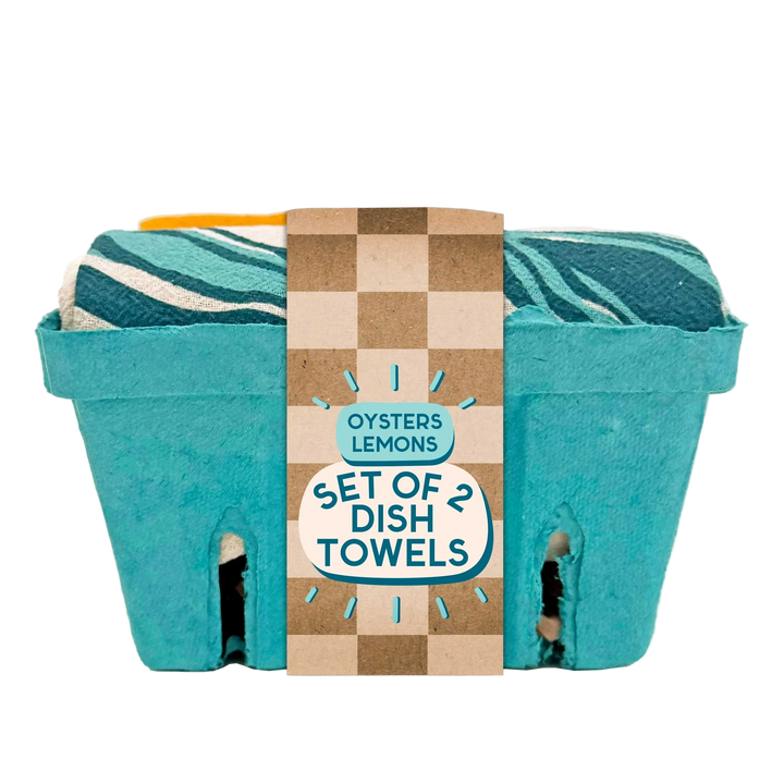 Fresh Oysters Cotton Dish Towel Set