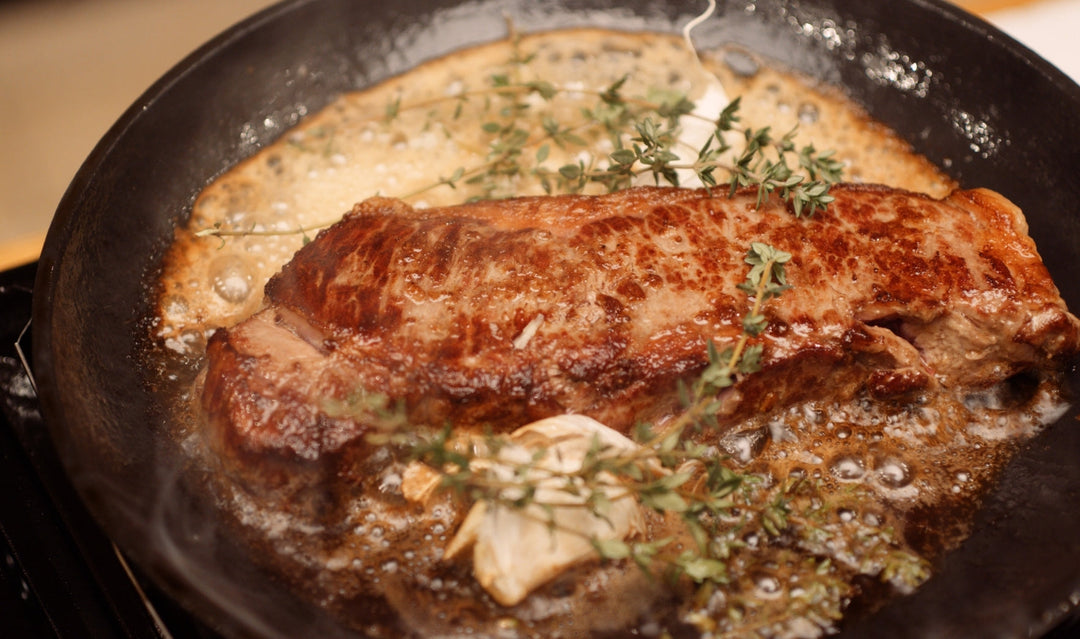 Recycled Cast Iron Enameled Frying Pan, 10"