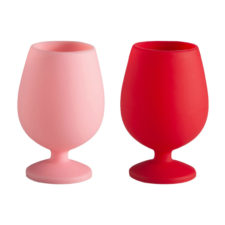 Unbreakable Silicone Wine Glasses, Cherry Blush