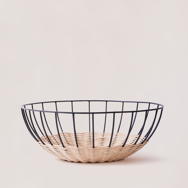 Handwoven Rattan Fruit Basket, 13.8" x 4.72"