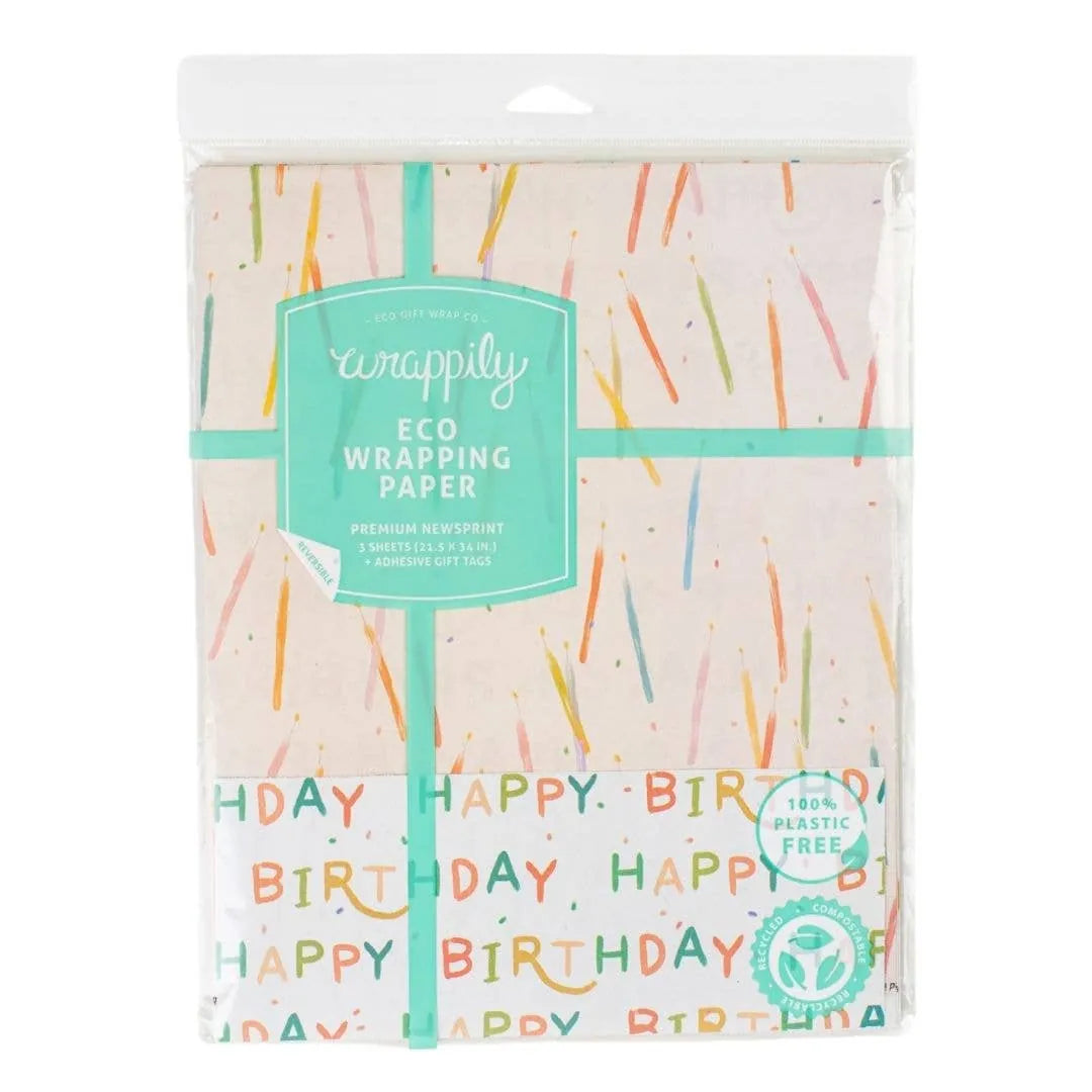 Birthday Candles Wrapping Paper Set