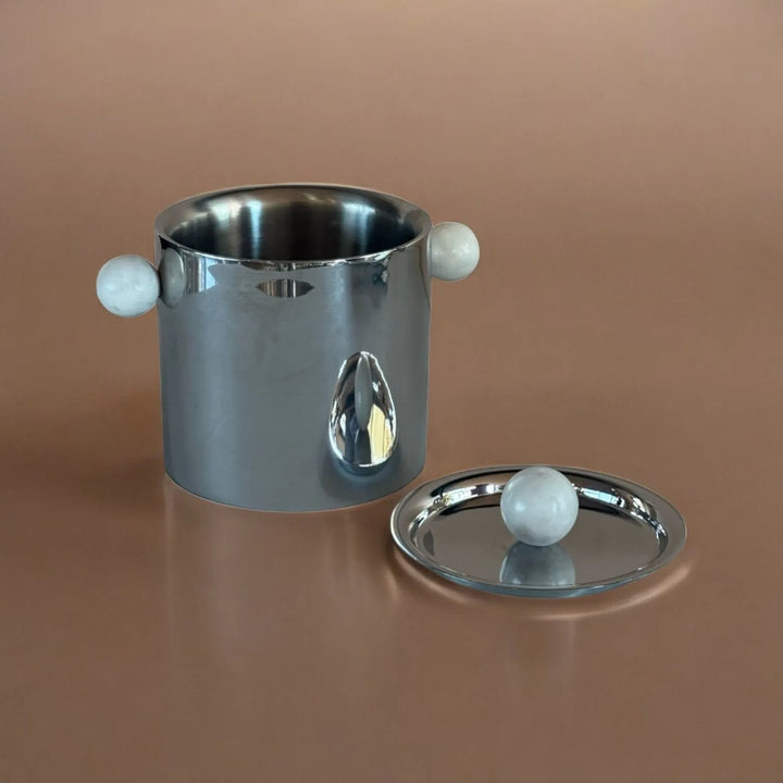 Marble Stainless Steel Ice Bucket