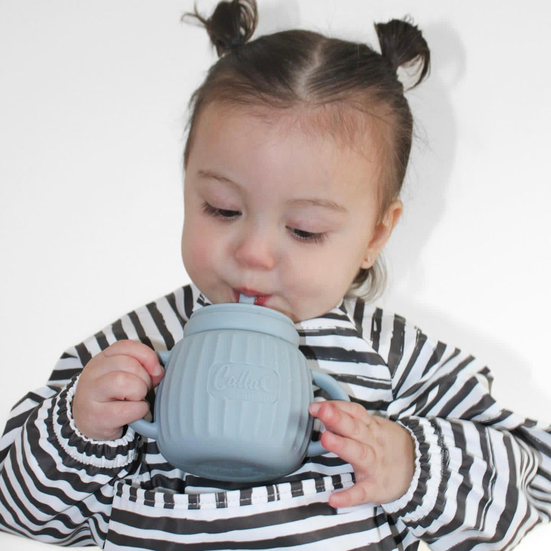 Non-Toxic Waterproof Long-Sleeve Baby Bib, Striped