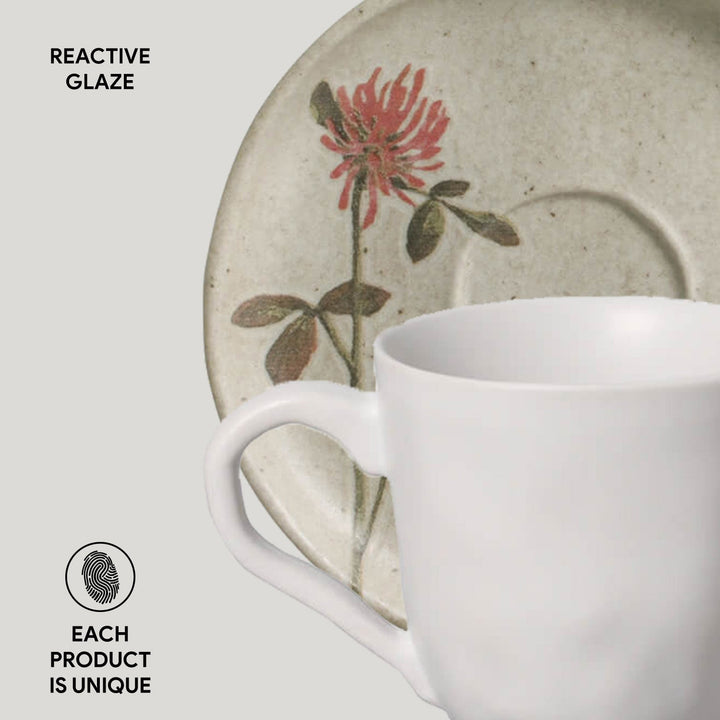 Non-Toxic Ceramic Cup &amp; Saucer Dinnerware Set, 6 Ct.