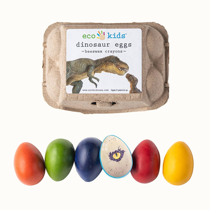 Pure Beeswax Dinosaur Egg Crayons, 6 Ct.
