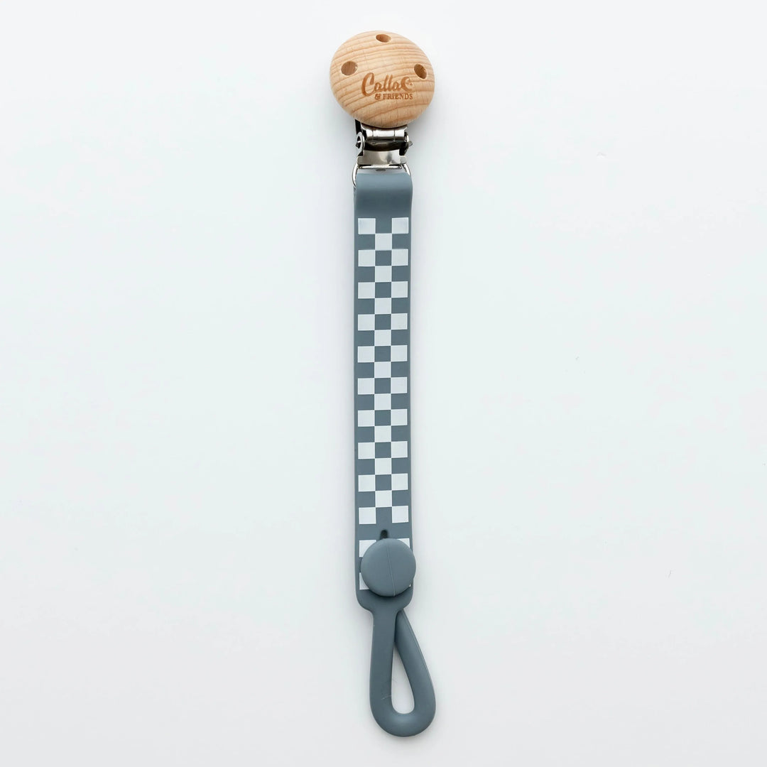 Checkered Silicone Baby Clip