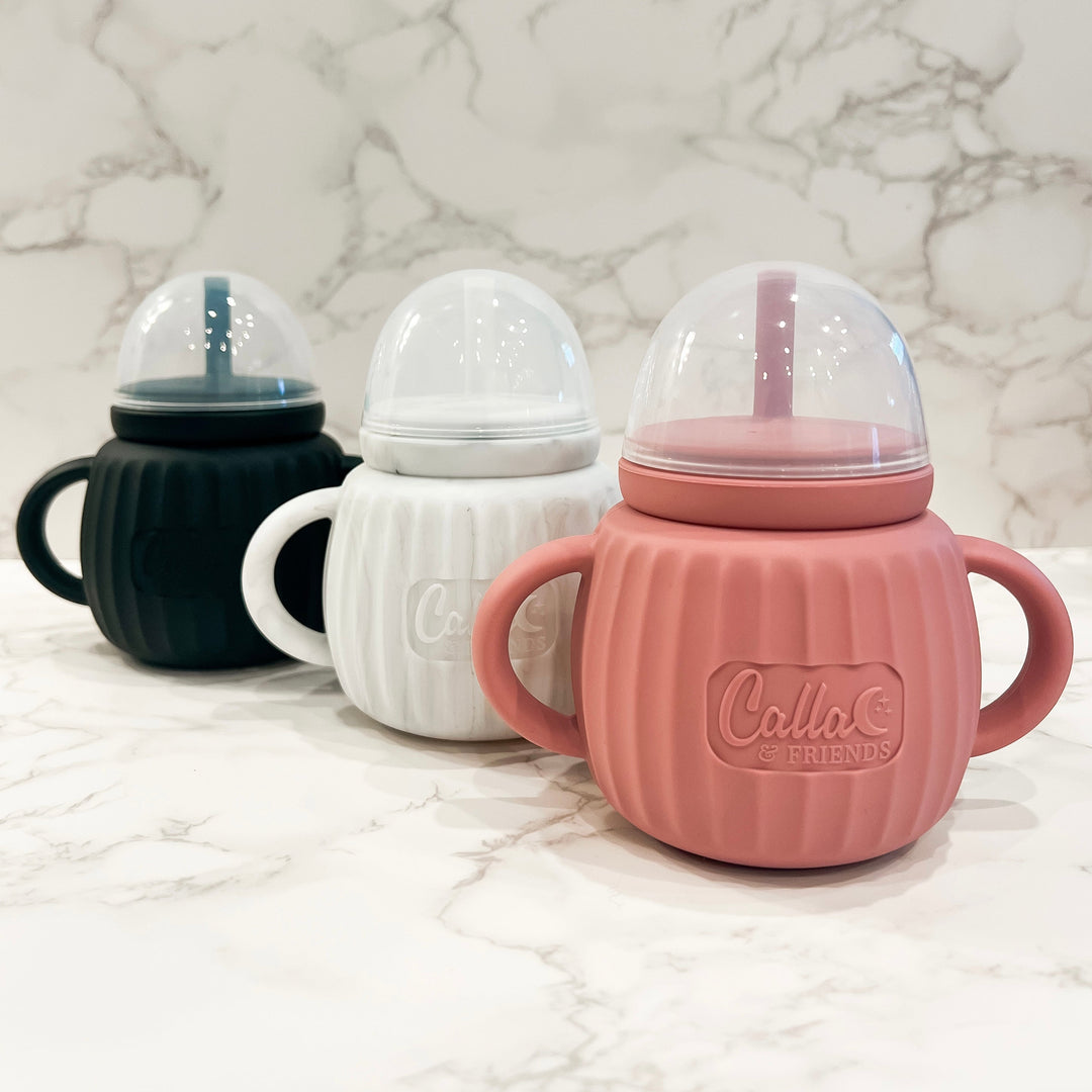 Non-Toxic Silicone Toddler Sippy Cup with Handles, 7 oz.