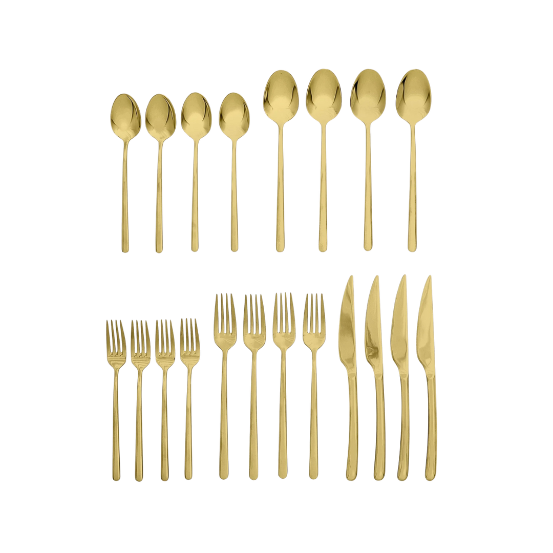 Mirror-Finish 18/10 Stainless Steel Flatware Set of 20
