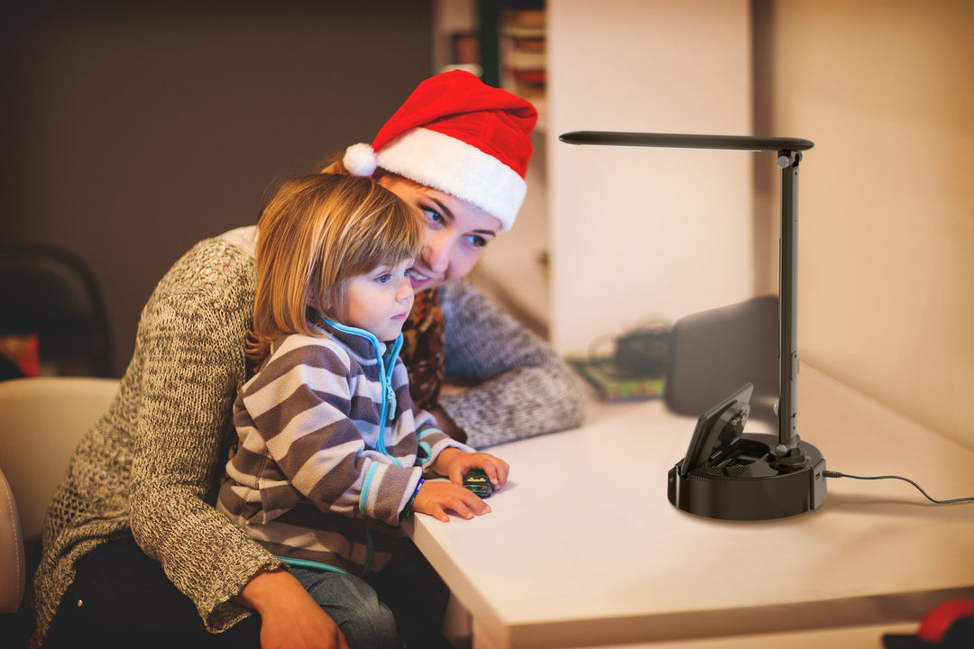 Smart LED Desk Lamp, Wireless Charger &amp; Speaker