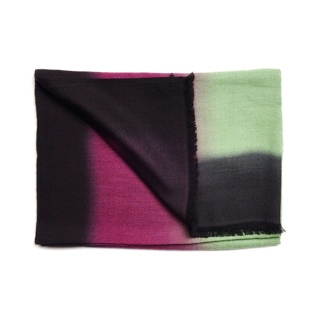 Handcrafted Cashmere Merino Scarf, 28" x 79", Iris