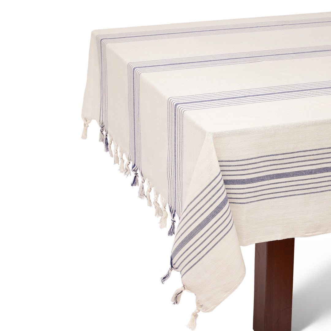 Recycled Cotton Tablecloth &amp; Napkin Set, Taupe, 13 Ct.