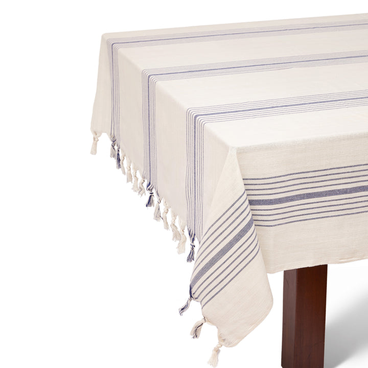 Recycled Cotton Tablecloth &amp; Napkin Set, Taupe, 13 Ct.