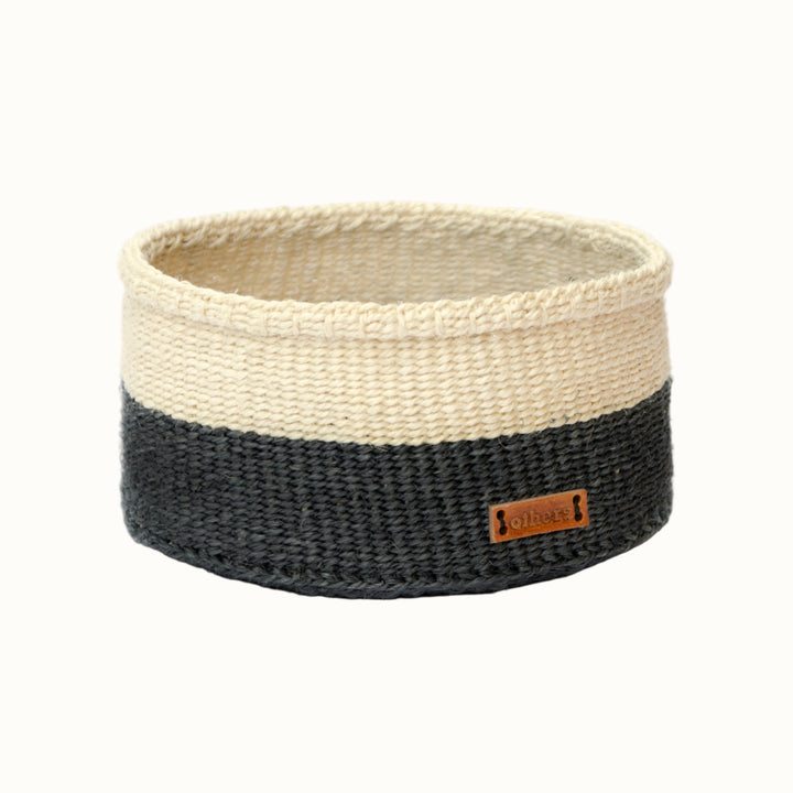 Biodegradable Handwoven Sisal Storage Basket, Large, Black