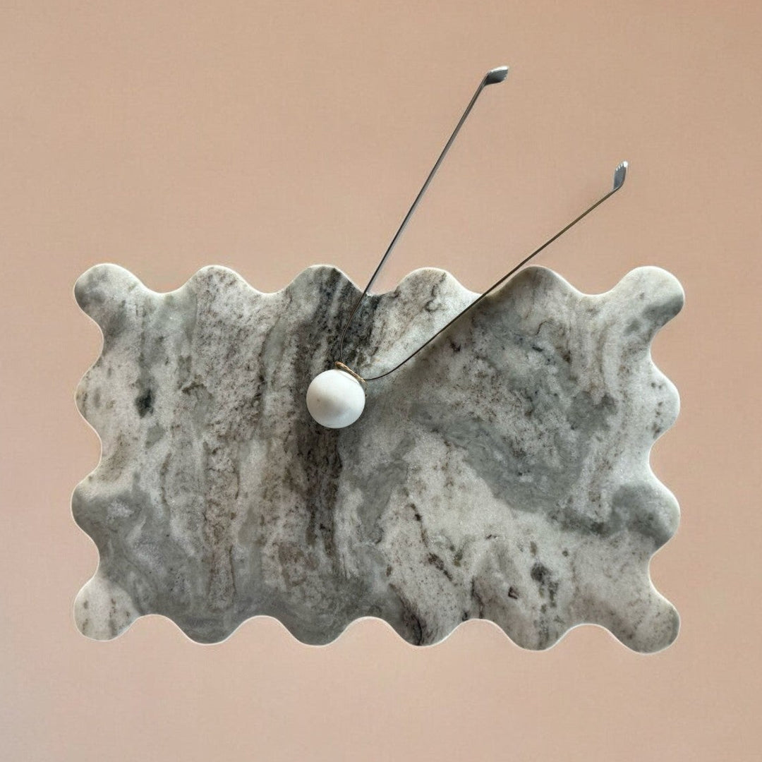 Plastic-Free Marble &amp; Steel Ice Tongs