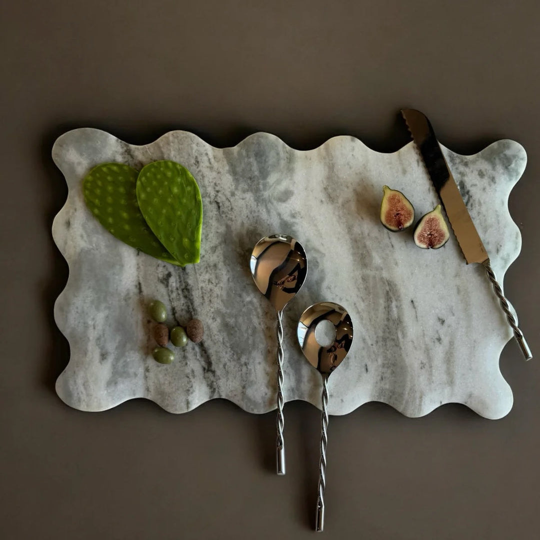 Handcrafted Marble Serving Board, 13" x 21.5"