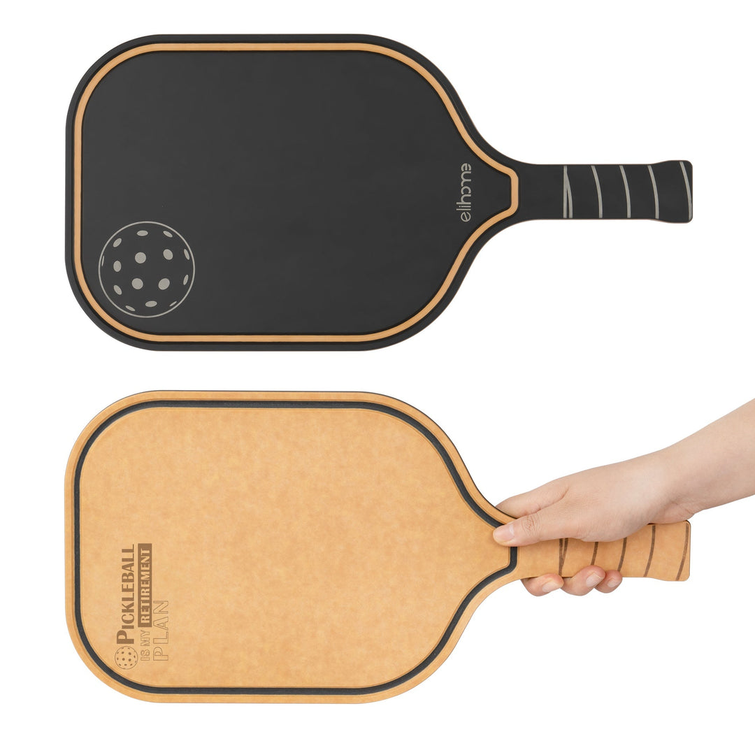 Pickleball Paddle Wood Fiber Cutting Board, Reversible