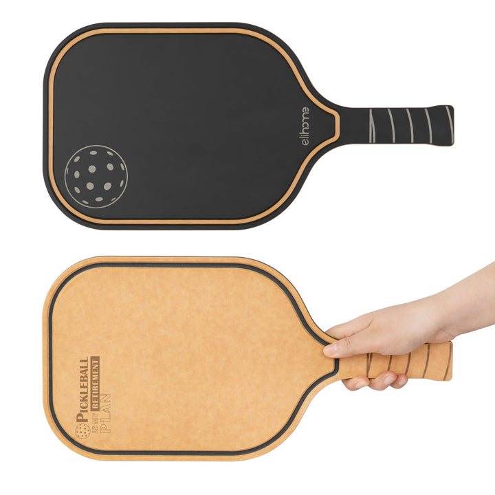 Pickleball Paddle Wood Fiber Cutting Board, Reversible
