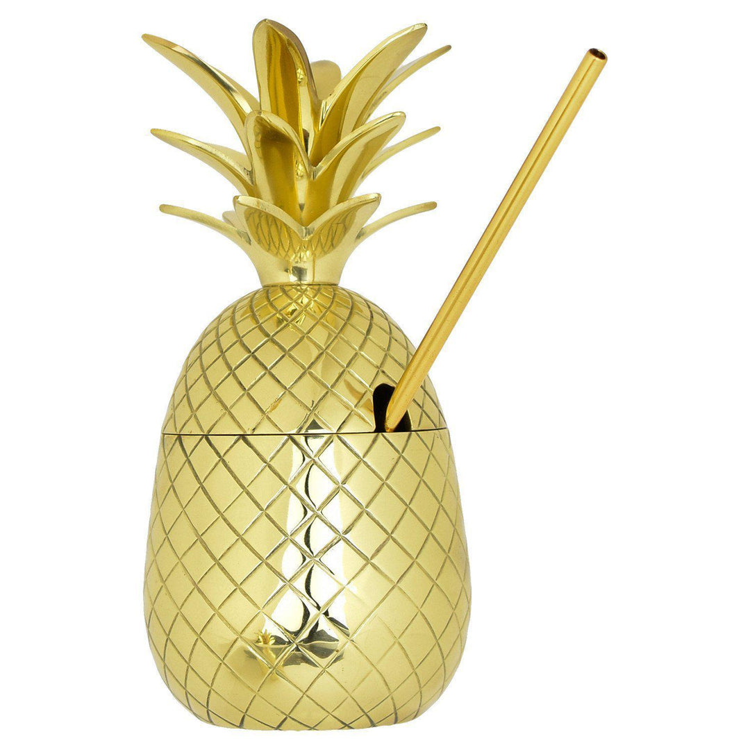 Handcrafted Lead-Free Brass Pineapple Tumbler 18 oz.
