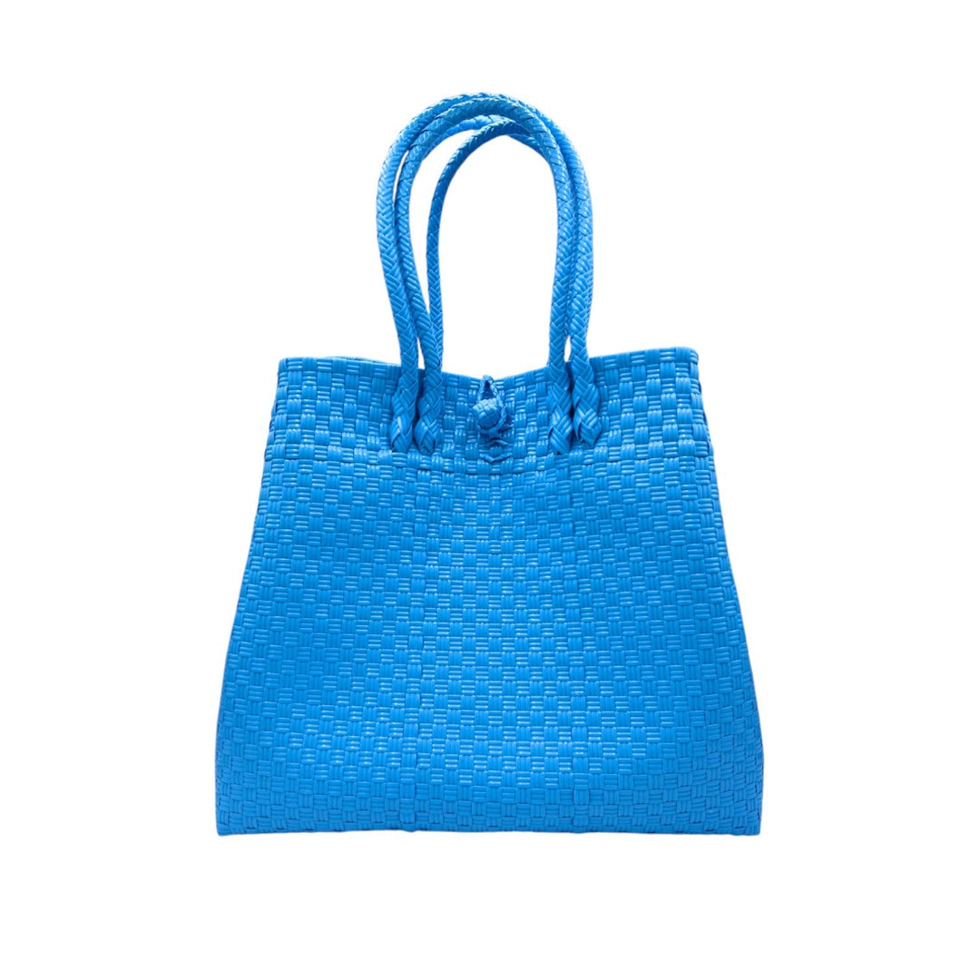 Handwoven Recycled Plastic Maxi Tote, 13.5" x 14"