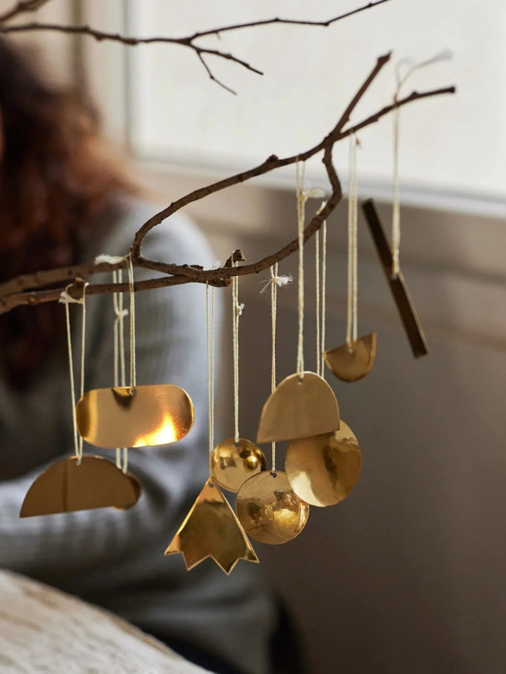 Brass Abstract Ornament Set