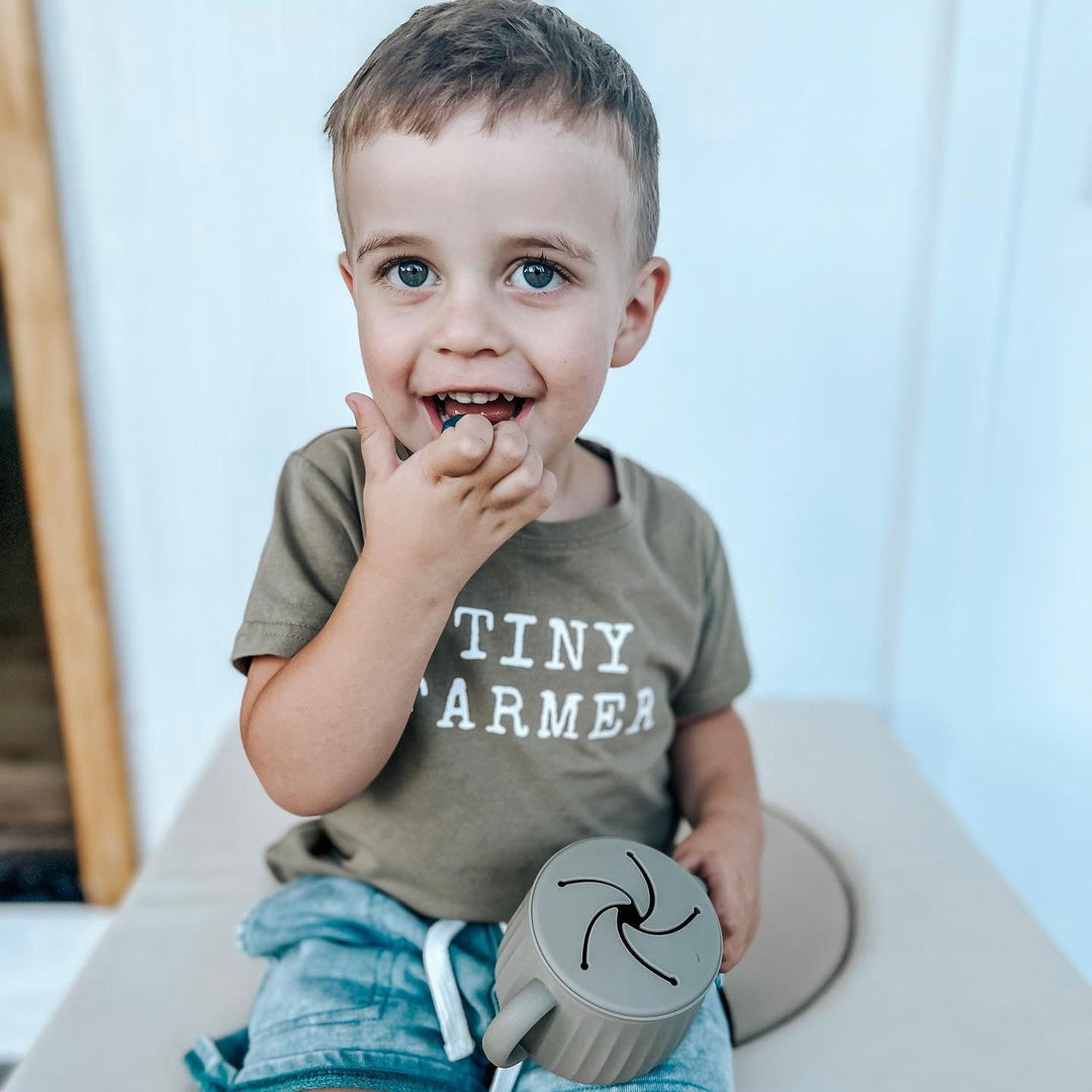 Non-Toxic Silicone Toddler Snack Cup with Lid