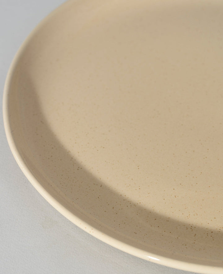Handcrafted Stoneware Serving Bowl, 10" Speckled Cream