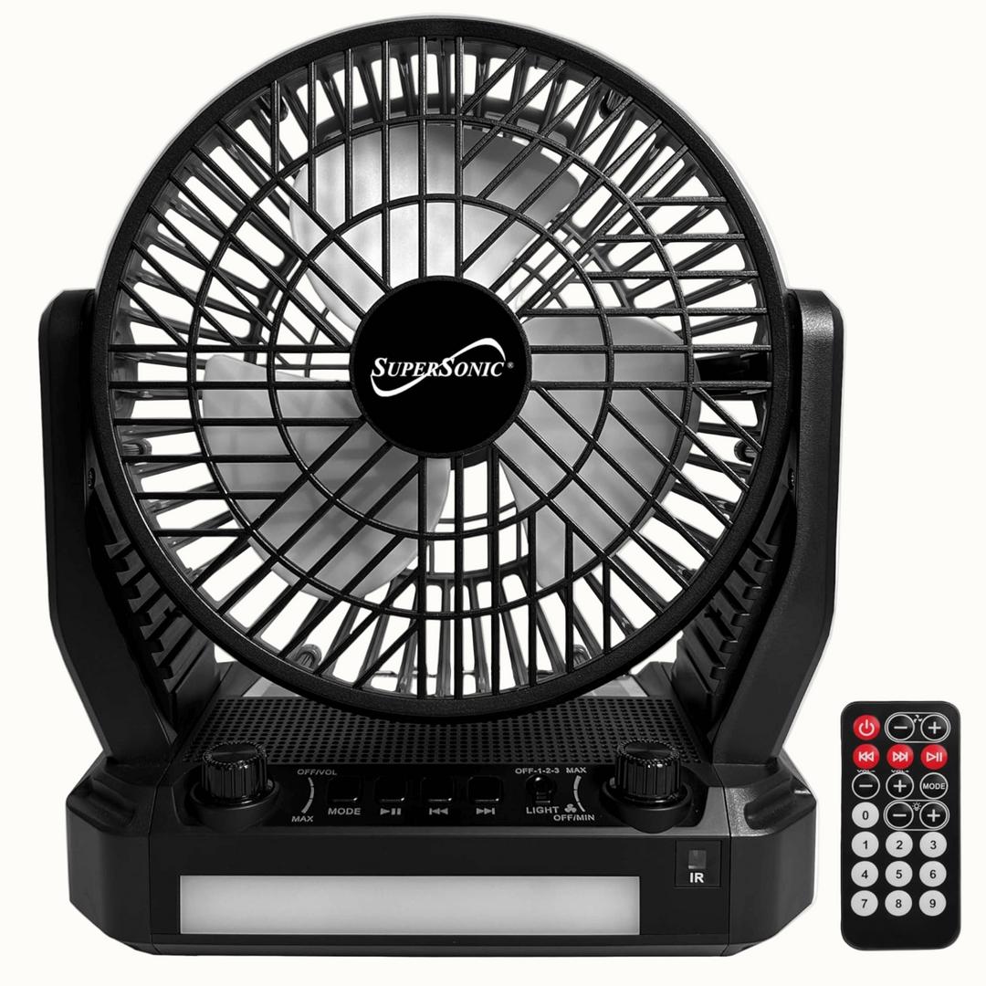 Solar 5-in-1 Bluetooth Speaker &amp; Fan Camping Gear