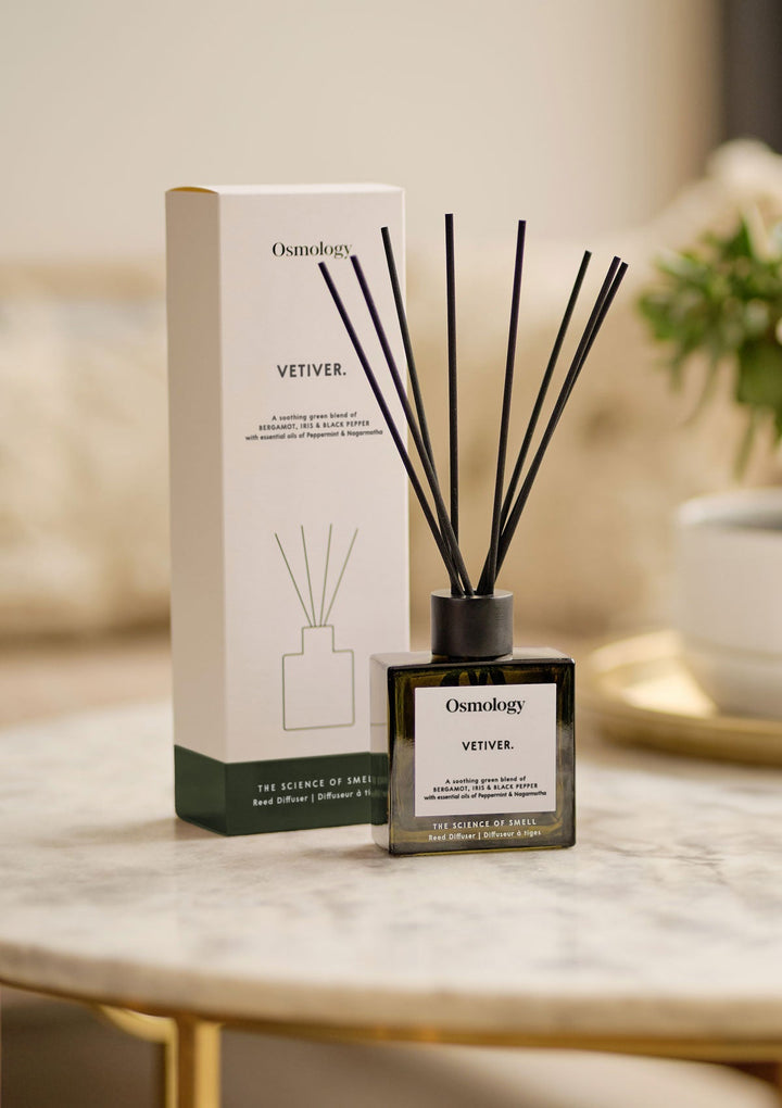 Vegan Vetiver Reed Diffuser, Flame-Free, 5 fl oz