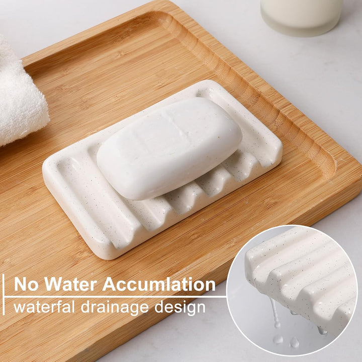Recycled Eco-Clay Foaming Soap Dispenser Bathroom Set