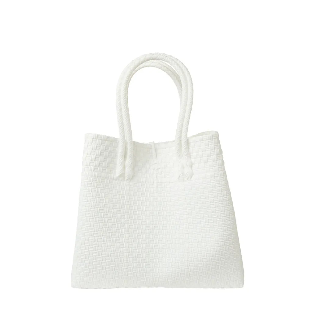 Handwoven Recycled Plastic Maxi Tote, 13.5" x 14"