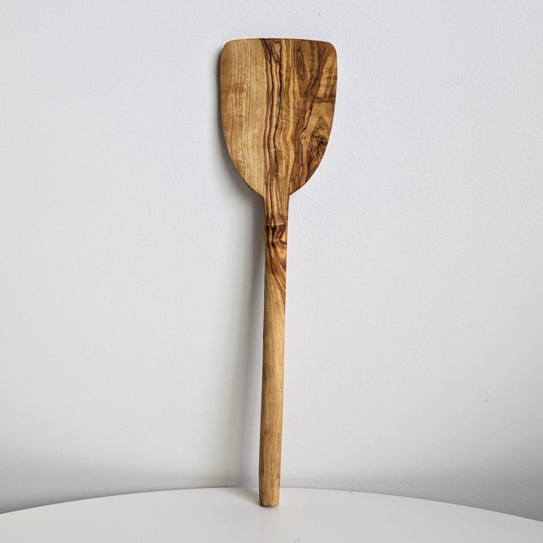 Handcrafted Olive Wood Kitchen Spatula, 13" x 3.5"