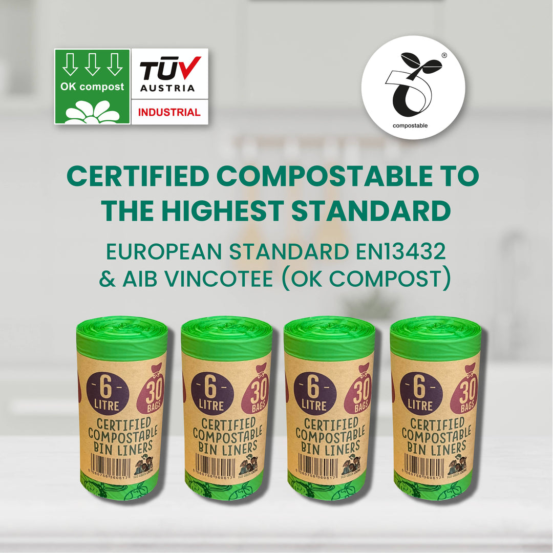 Compostable Corn Starch Caddy Liners, 1.5 Gal, 30 Ct.