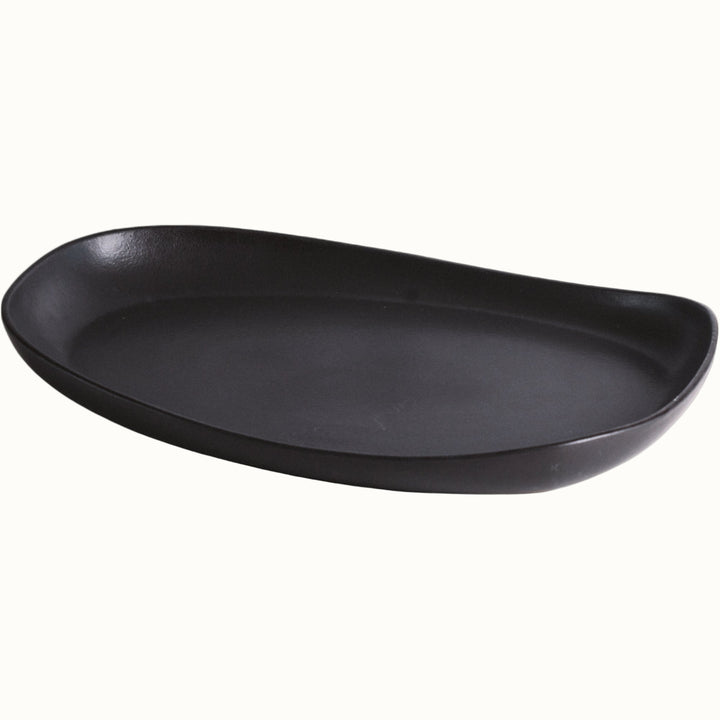 Handcrafted Enameled Stoneware Long Serving Platter